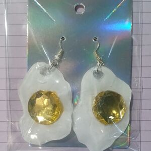 Sunny Side Up Earrings with Yellow Gemstone